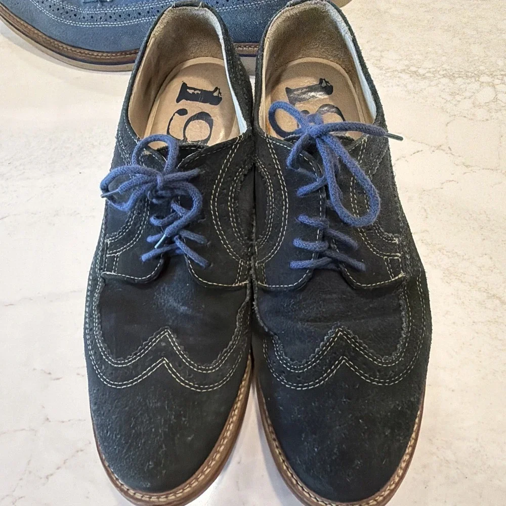 THREE PAIR 1901 Nordstrom Mens Suede Leather Oxford Wingtip Shoes Sz 10.5 NICE